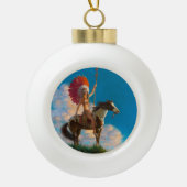 Chefdirigent des Amerikanischen Ureinwohners Keramik Kugel-Ornament (Vorderseite)