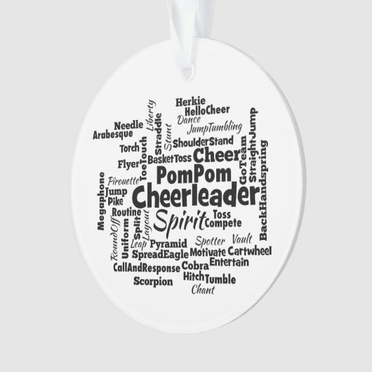 Chefführer Word Cloud Ornament (Vorderseite)