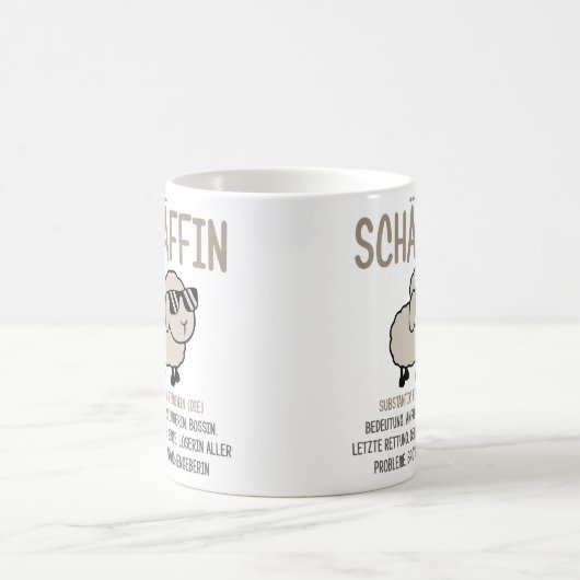 chefin Geschenke lustig, Schäffin Spruch Geschenk Kaffeetasse (Mittel)