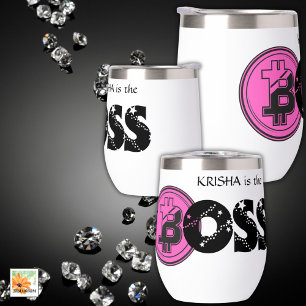 Chefin Lady editierbarer Name, Krypto-Tasse-Gesche