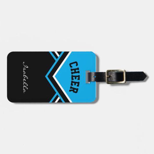 Chefin Outfit in Baby Blue Gepäckanhänger (Vorderseite horizontal)