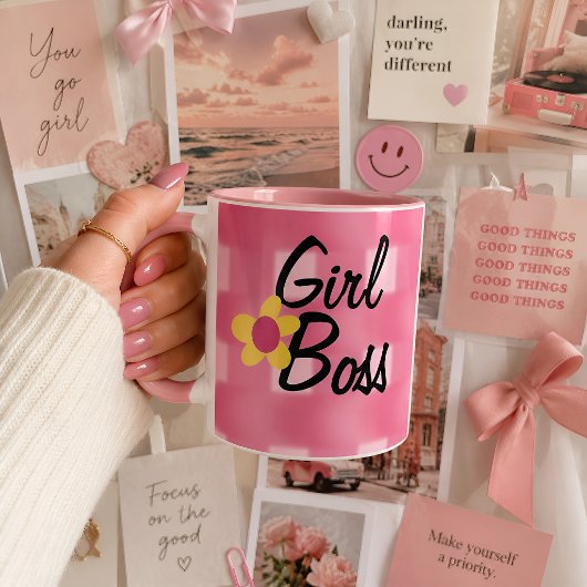 Chefin rosa Karo-Design Tasse