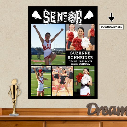 Chefin Senior Abschluss 5 FotoCollage Poster