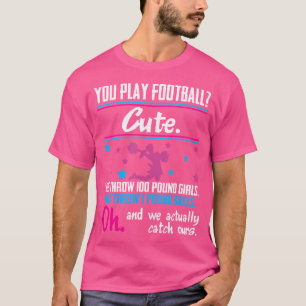 Chefin Sie spielen Football Niedlich Girls T-Shirt