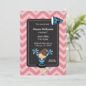 Chefin, wählen Sie Ihre eigene Hintergrundfarbe Einladung (Stehend Vorderseite)