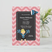 Chefin, wählen Sie Ihre eigene Hintergrundfarbe Einladung (Stehend Vorderseite)