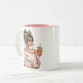 Chefin Zweifarbige Tasse (Vorderseite Links)