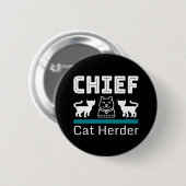 Chefkatze Herder Funny Button (Vorne & Hinten)