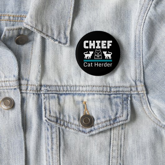 Chefkatze Herder Funny Button (Beispiel)