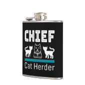 Chefkatze Herder Funny Flachmann (Links)