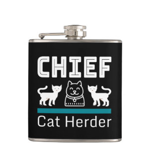 Chefkatze Herder Funny Flachmann
