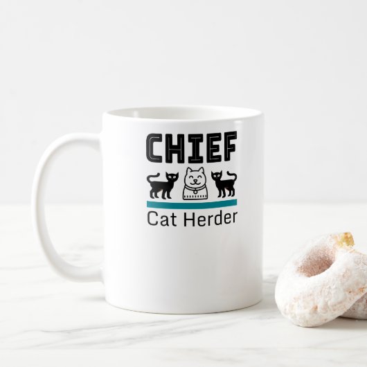 Chefkatze Herder Funny Kaffeetasse (Mit Donut)