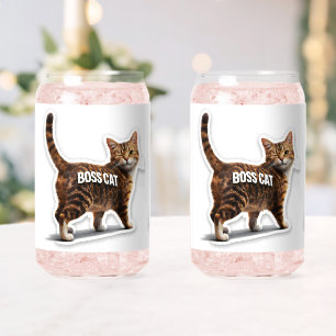 Chefkatze zwinkernd getigert Bär kann Dosenglas