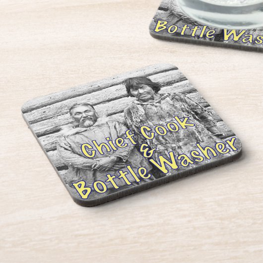 Chefkoch und Flaschen Washer Set Cork Untersetzer (Linke Seite)