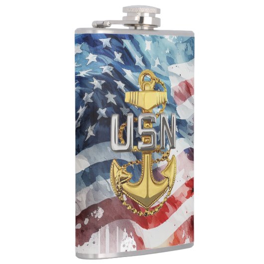 Chefkolben der US-Marine: E7-Gewinnspenden Flachmann (Rechts)