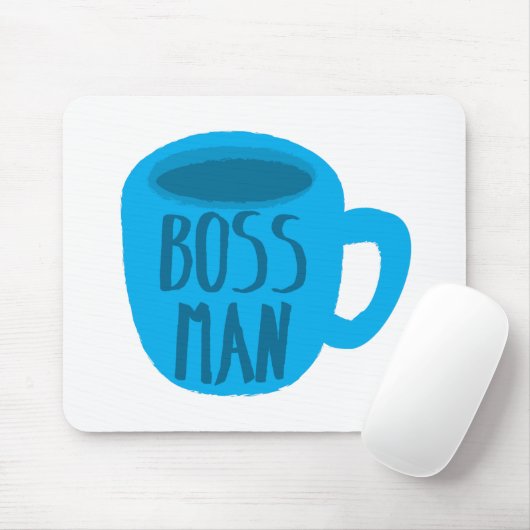 Chefmann mit blauer KAFFEETASSE Mousepad (Mit Mouse)