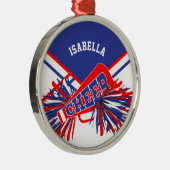 Chefredakteur 📣 - Blau, Weiß und Rot Silbernes Ornament (Rechts)