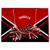 Chefredakteur 📣 - rot, weiß und schwarz - große geschenktüte (Rückseite)