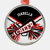 Chefredakteur 📣 💖 - Rot, Weiß und Schwarz Silbernes Ornament (Vorne)