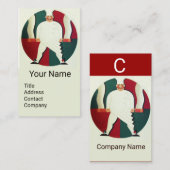 CHEFRESTAURANT COOKING FOOD,CATERING MONOGRAM VISITENKARTE (Vorne/Hinten)