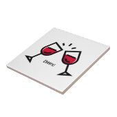 Chefs mit Niedlicher Rotweingläser-Design Fliese (Seite)