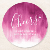 Chefs rosa moderne Untersetzer (Vorderseite)