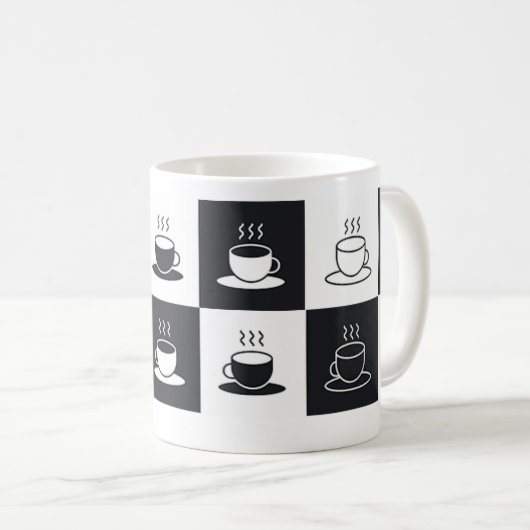 Chekered Pattern Tasse (VorderseiteRechts)