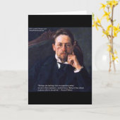 Chekhov "Liebe Normal Staat" Zitat Geschenke T-Shi Karte (Gelbe Blume)