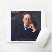 Chekhov "Liebe Normal Staat" Zitat Giebeln T-Shirt Mousepad (Mit Mouse)