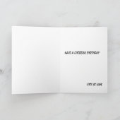 Cheleader Fisch niedliche lustige Comicen Geburtst Karte (Innenseite)