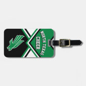 Cheleader Outfit in Dunkelgrün, Schwarz und Weiß # Gepäckanhänger (Vorderseite horizontal)