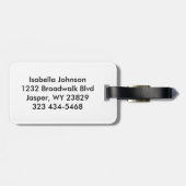 Cheleader Outfit in Dunkelrot, Gold und Schwarz Gepäckanhänger (Rückseite horizontal)