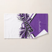 Cheleader Outfit in Lila, Schwarz & Weiß Handtuch (Handtuch)