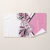 Cheleader Outfit in Rosa, Schwarz und Weiß Handtuch (Handtuch)