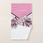 Cheleader Outfit in Rosa, Schwarz und Weiß Handtuch (Handtuch)