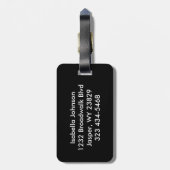 Cheleader Outfit in Rot, Schwarz und Weiß Gepäckanhänger (Rückseite vertikal)