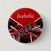 Cheleader Outfit in Rot und Schwarz Button (Vorderseite)