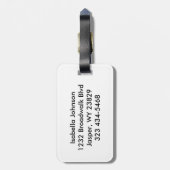 Cheleader Outfit in Rot, Weiß und Blau Gepäckanhänger (Rückseite vertikal)