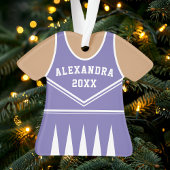 Cheleader Outfit Varsity Team Uniform Lila Ornament