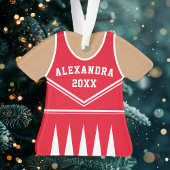 Cheleader Outfit Varsity Team Uniform Red Ornament