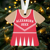 Cheleader Outfit Varsity Team Uniform Red Ornament