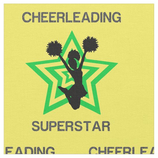 Cheleader Superstar Yellow / Green Fabric Stoff (Nahaufnahme)
