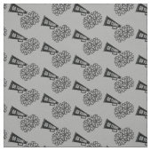 Cheleader Team School Colors Black & Gray Silver Stoff (Muster)