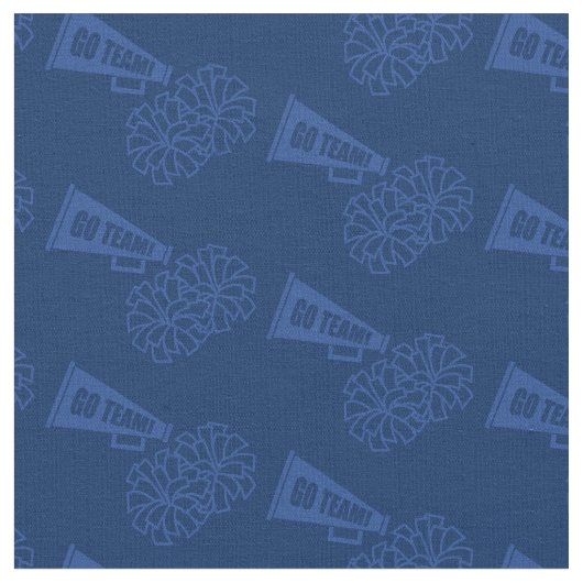 Cheleader Team School Colors Blue & Navy Stoff (Nahaufnahme)