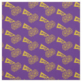 Cheleader Team School Colors Gold & Lila Stoff (Muster)