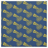 Cheleader Team School Colors Gold & Navy Blue Stoff (Muster)