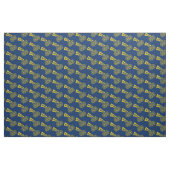 Cheleader Team School Colors Gold & Navy Blue Stoff (Fat Quarter (45,7 x 55,9 cm))
