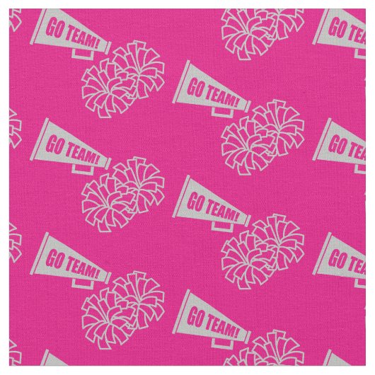 Cheleader Team School Colors Gray Silver & Pink Stoff (Nahaufnahme)