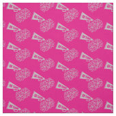Cheleader Team School Colors Gray Silver & Pink Stoff (Muster)