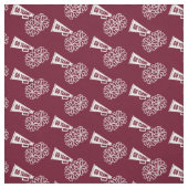 Cheleader Team School Colors White & Maroon Stoff (Muster)